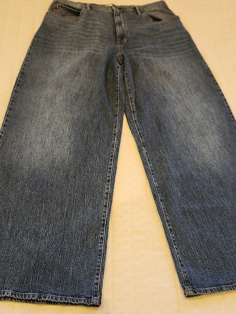 Jessica Simpson Women's Wide Leg High Waist Blue Denim Jeans Sz 16